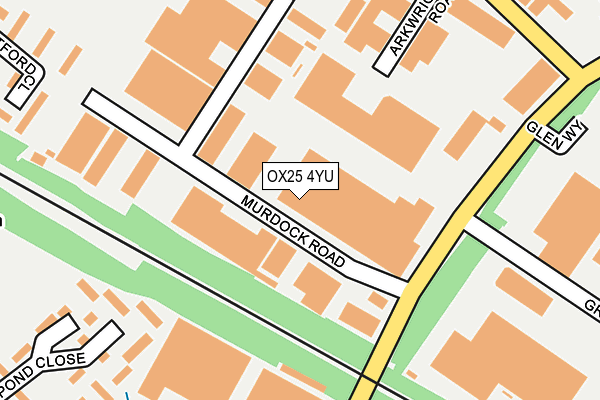 OX25 4YU map - OS OpenMap – Local (Ordnance Survey)