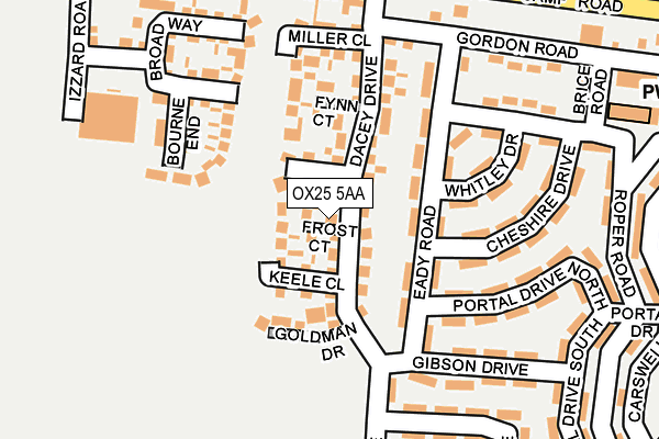 OX25 5AA map - OS OpenMap – Local (Ordnance Survey)