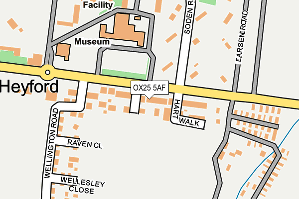 OX25 5AF map - OS OpenMap – Local (Ordnance Survey)