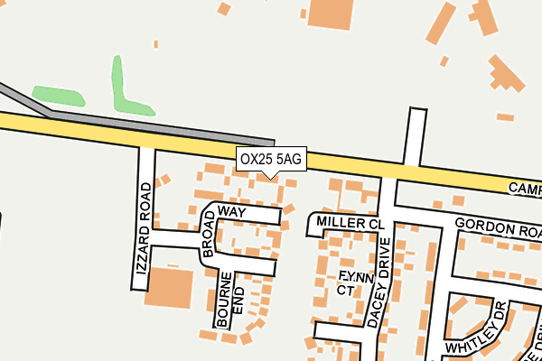 OX25 5AG map - OS OpenMap – Local (Ordnance Survey)