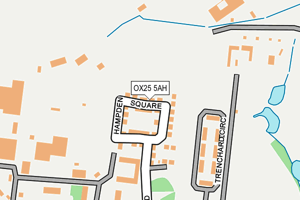 OX25 5AH map - OS OpenMap – Local (Ordnance Survey)