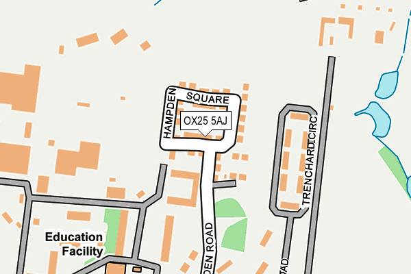 OX25 5AJ map - OS OpenMap – Local (Ordnance Survey)