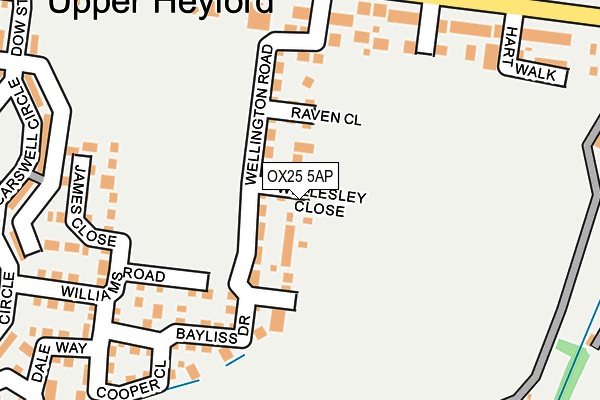 OX25 5AP map - OS OpenMap – Local (Ordnance Survey)