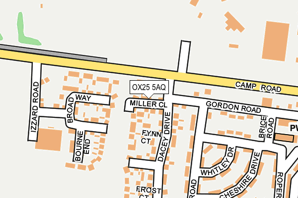 OX25 5AQ map - OS OpenMap – Local (Ordnance Survey)