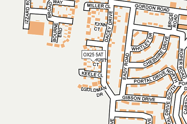 OX25 5AT map - OS OpenMap – Local (Ordnance Survey)