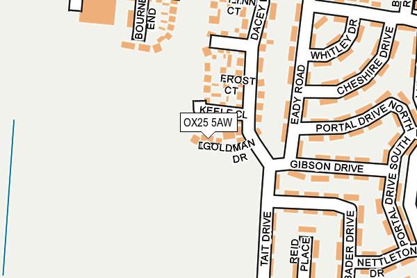 OX25 5AW map - OS OpenMap – Local (Ordnance Survey)