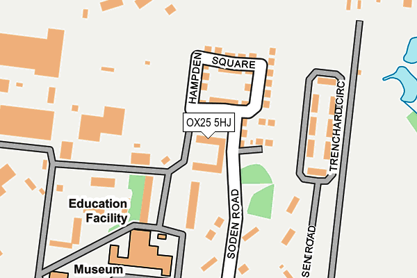 OX25 5HJ map - OS OpenMap – Local (Ordnance Survey)