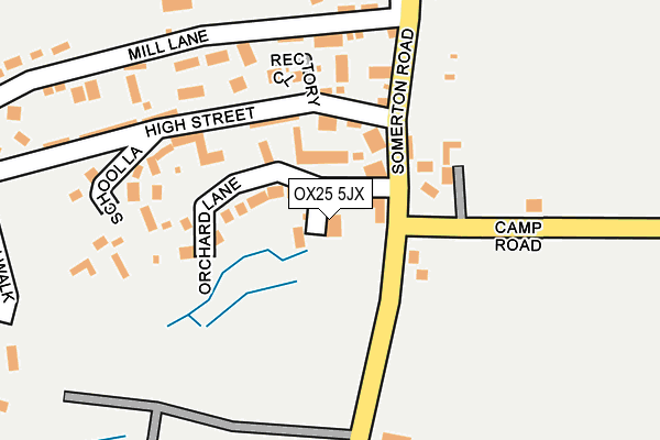 OX25 5JX map - OS OpenMap – Local (Ordnance Survey)