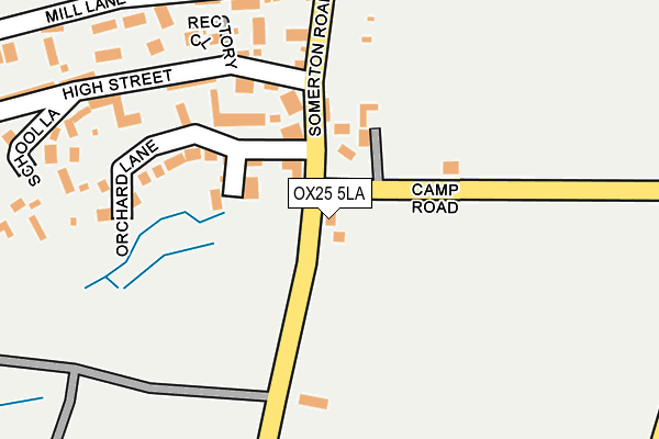 OX25 5LA map - OS OpenMap – Local (Ordnance Survey)