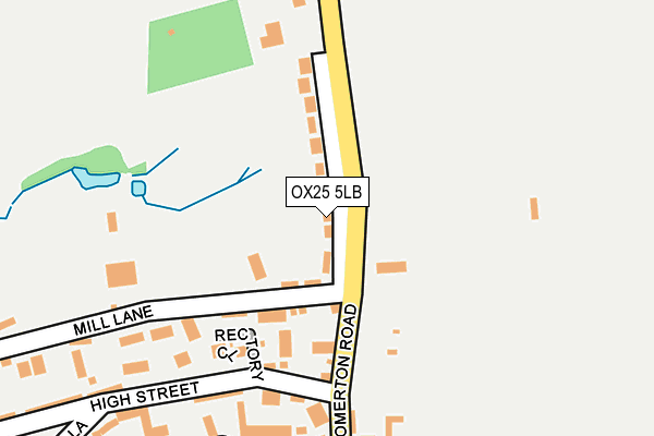 OX25 5LB map - OS OpenMap – Local (Ordnance Survey)