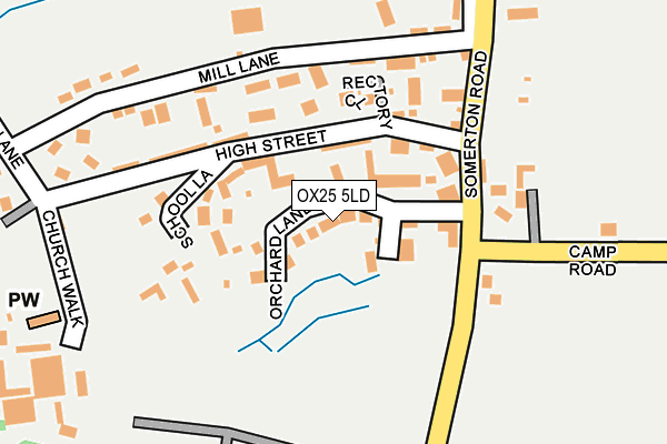 OX25 5LD map - OS OpenMap – Local (Ordnance Survey)