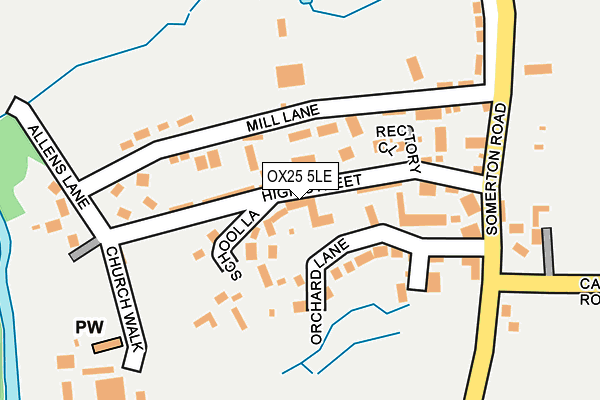 OX25 5LE map - OS OpenMap – Local (Ordnance Survey)