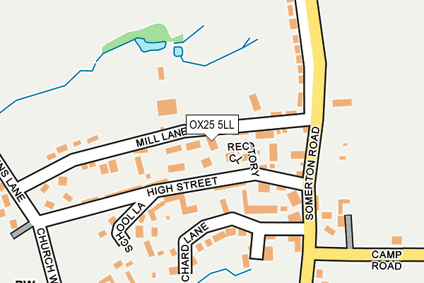 OX25 5LL map - OS OpenMap – Local (Ordnance Survey)