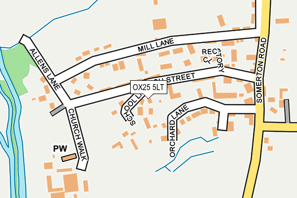 OX25 5LT map - OS OpenMap – Local (Ordnance Survey)