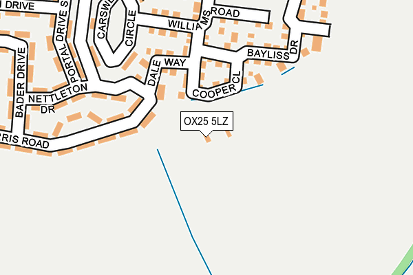 OX25 5LZ map - OS OpenMap – Local (Ordnance Survey)