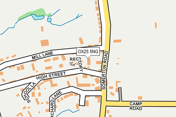 OX25 5NG map - OS OpenMap – Local (Ordnance Survey)
