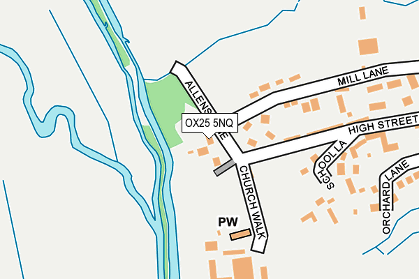 OX25 5NQ map - OS OpenMap – Local (Ordnance Survey)