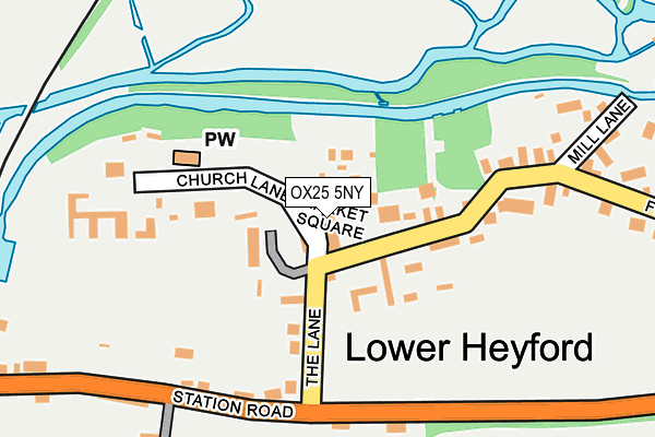 OX25 5NY map - OS OpenMap – Local (Ordnance Survey)