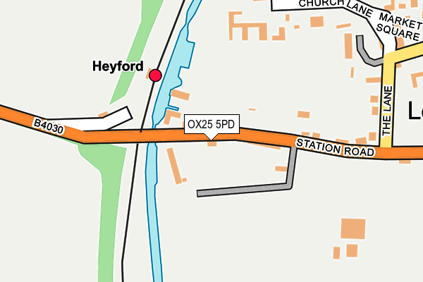 OX25 5PD map - OS OpenMap – Local (Ordnance Survey)