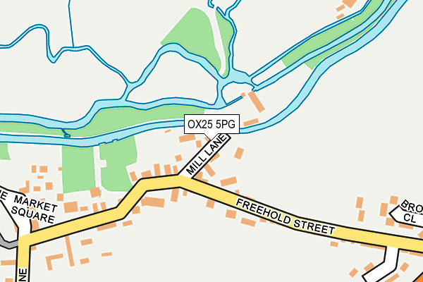 OX25 5PG map - OS OpenMap – Local (Ordnance Survey)
