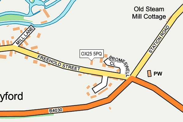 OX25 5PQ map - OS OpenMap – Local (Ordnance Survey)