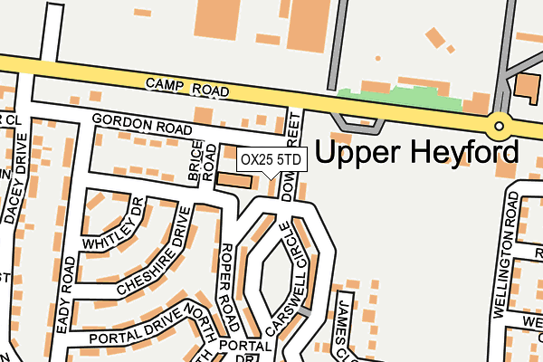 OX25 5TD map - OS OpenMap – Local (Ordnance Survey)