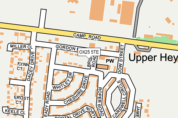 OX25 5TE map - OS OpenMap – Local (Ordnance Survey)