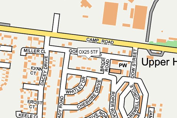 OX25 5TF map - OS OpenMap – Local (Ordnance Survey)