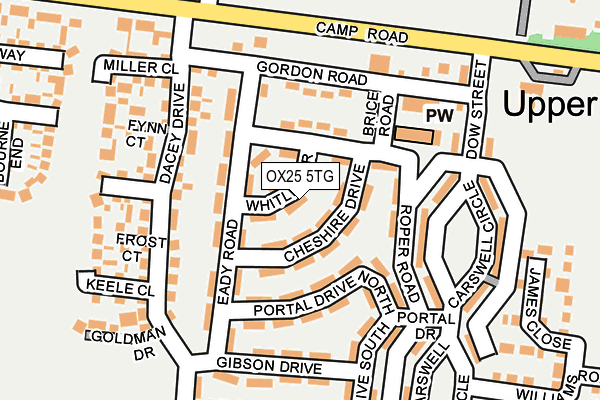 OX25 5TG map - OS OpenMap – Local (Ordnance Survey)