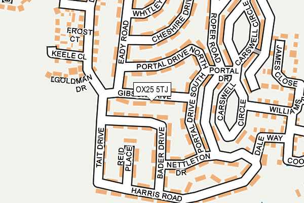 OX25 5TJ map - OS OpenMap – Local (Ordnance Survey)