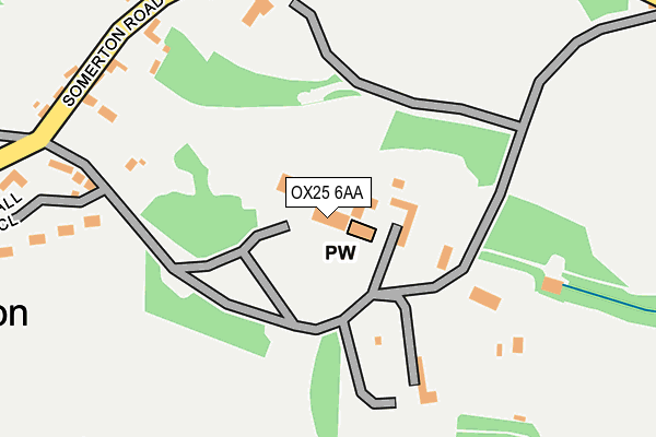 OX25 6AA map - OS OpenMap – Local (Ordnance Survey)