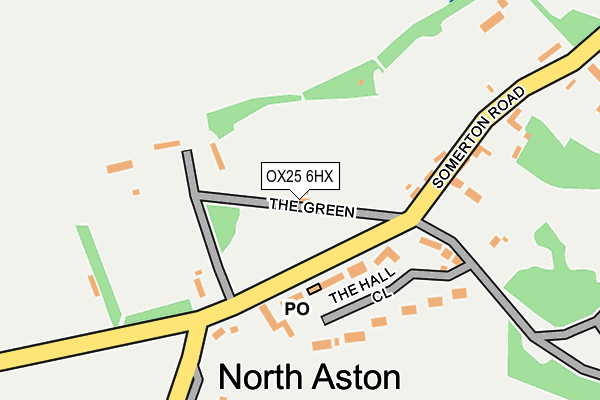 OX25 6HX map - OS OpenMap – Local (Ordnance Survey)