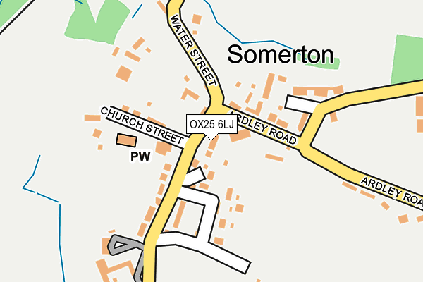 OX25 6LJ map - OS OpenMap – Local (Ordnance Survey)