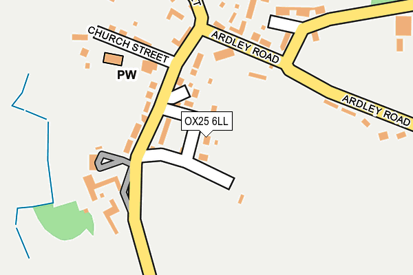 OX25 6LL map - OS OpenMap – Local (Ordnance Survey)