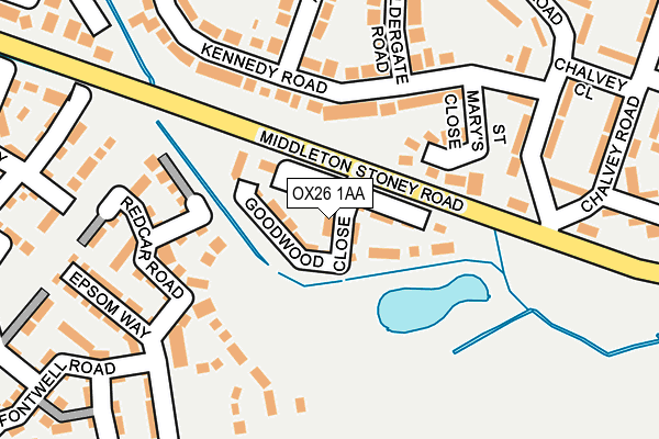 OX26 1AA map - OS OpenMap – Local (Ordnance Survey)