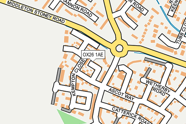 OX26 1AE map - OS OpenMap – Local (Ordnance Survey)