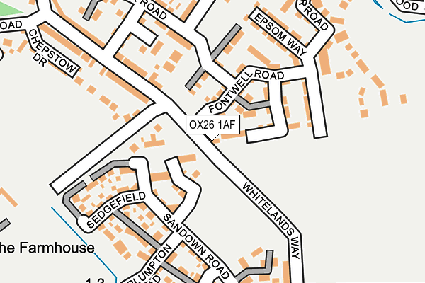 OX26 1AF map - OS OpenMap – Local (Ordnance Survey)