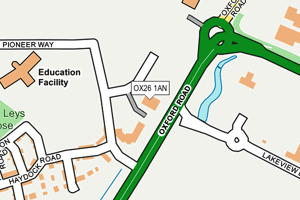 OX26 1AN map - OS OpenMap – Local (Ordnance Survey)