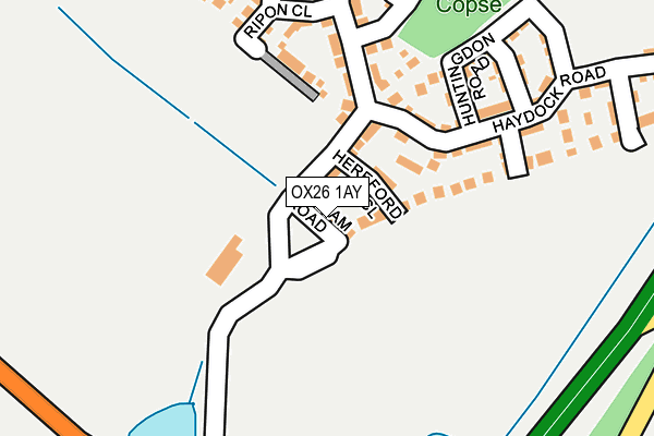 OX26 1AY map - OS OpenMap – Local (Ordnance Survey)
