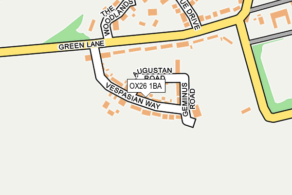 OX26 1BA map - OS OpenMap – Local (Ordnance Survey)