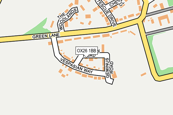 OX26 1BB map - OS OpenMap – Local (Ordnance Survey)