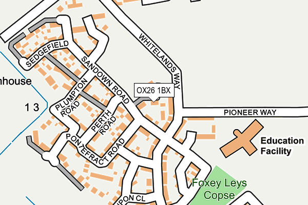 OX26 1BX map - OS OpenMap – Local (Ordnance Survey)