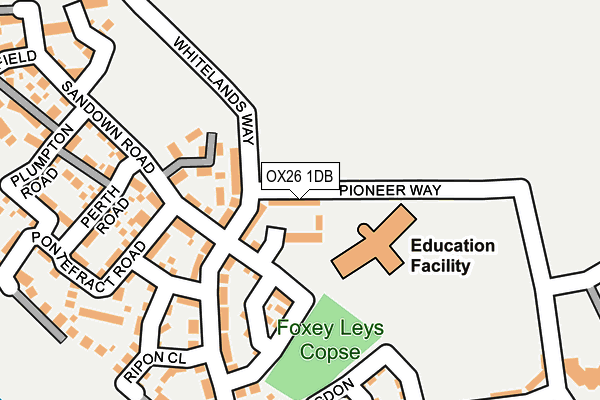 OX26 1DB map - OS OpenMap – Local (Ordnance Survey)