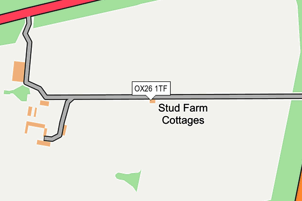 OX26 1TF map - OS OpenMap – Local (Ordnance Survey)