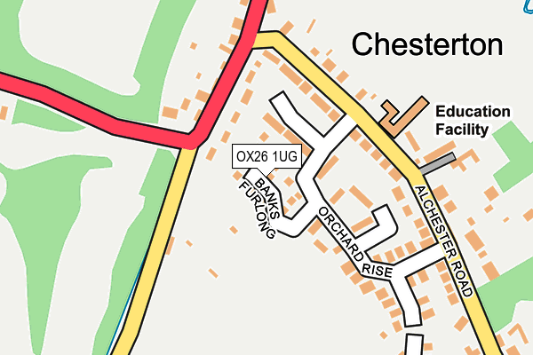 OX26 1UG map - OS OpenMap – Local (Ordnance Survey)