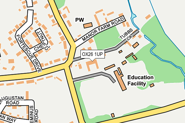 OX26 1UP map - OS OpenMap – Local (Ordnance Survey)