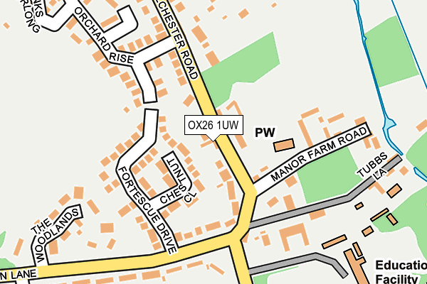 OX26 1UW map - OS OpenMap – Local (Ordnance Survey)