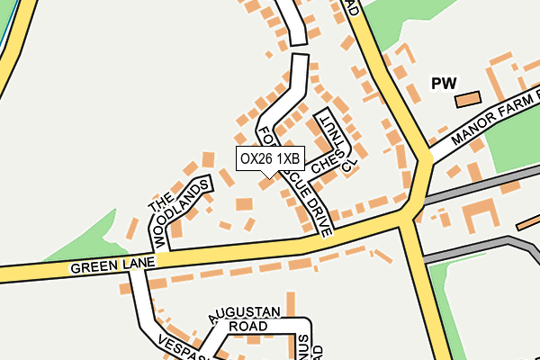 OX26 1XB map - OS OpenMap – Local (Ordnance Survey)