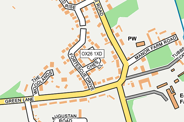 OX26 1XD map - OS OpenMap – Local (Ordnance Survey)