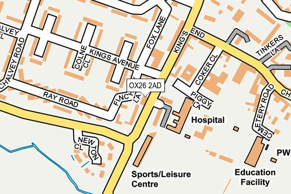 OX26 2AD map - OS OpenMap – Local (Ordnance Survey)